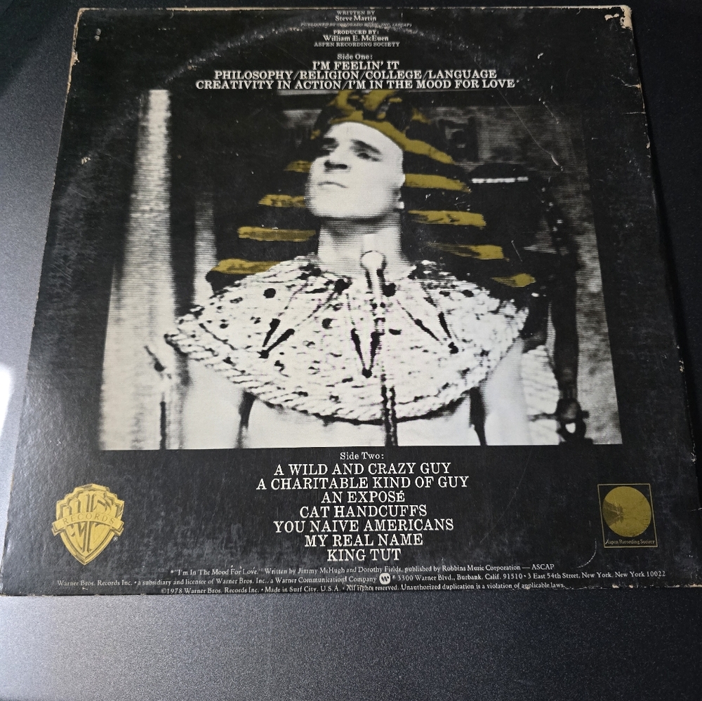 Steve Martin Vinyl Record Cover